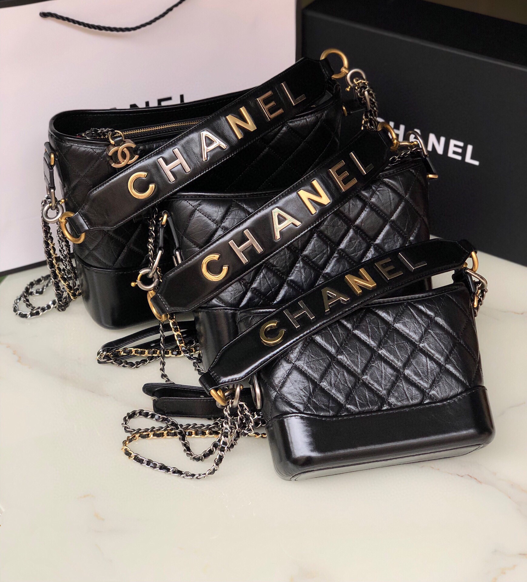 Ch@nel Medium Gabrielle Handbags-25CM