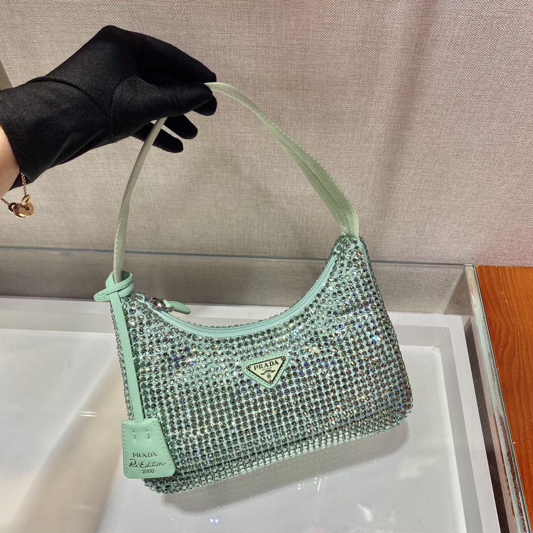 Pra*a nylon 1ne515 hobo bag-23*14*5cm