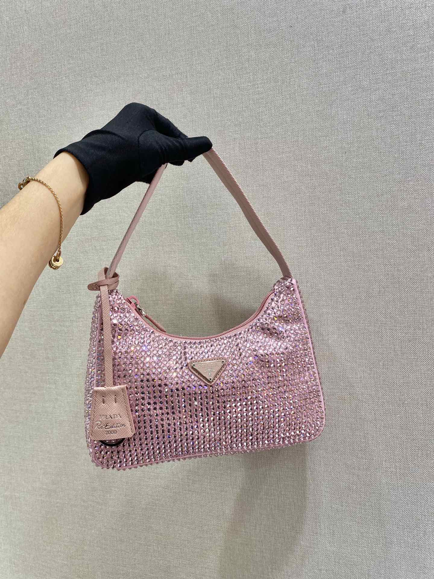 Pra*a nylon 1ne515 hobo bag-23*14*5cm