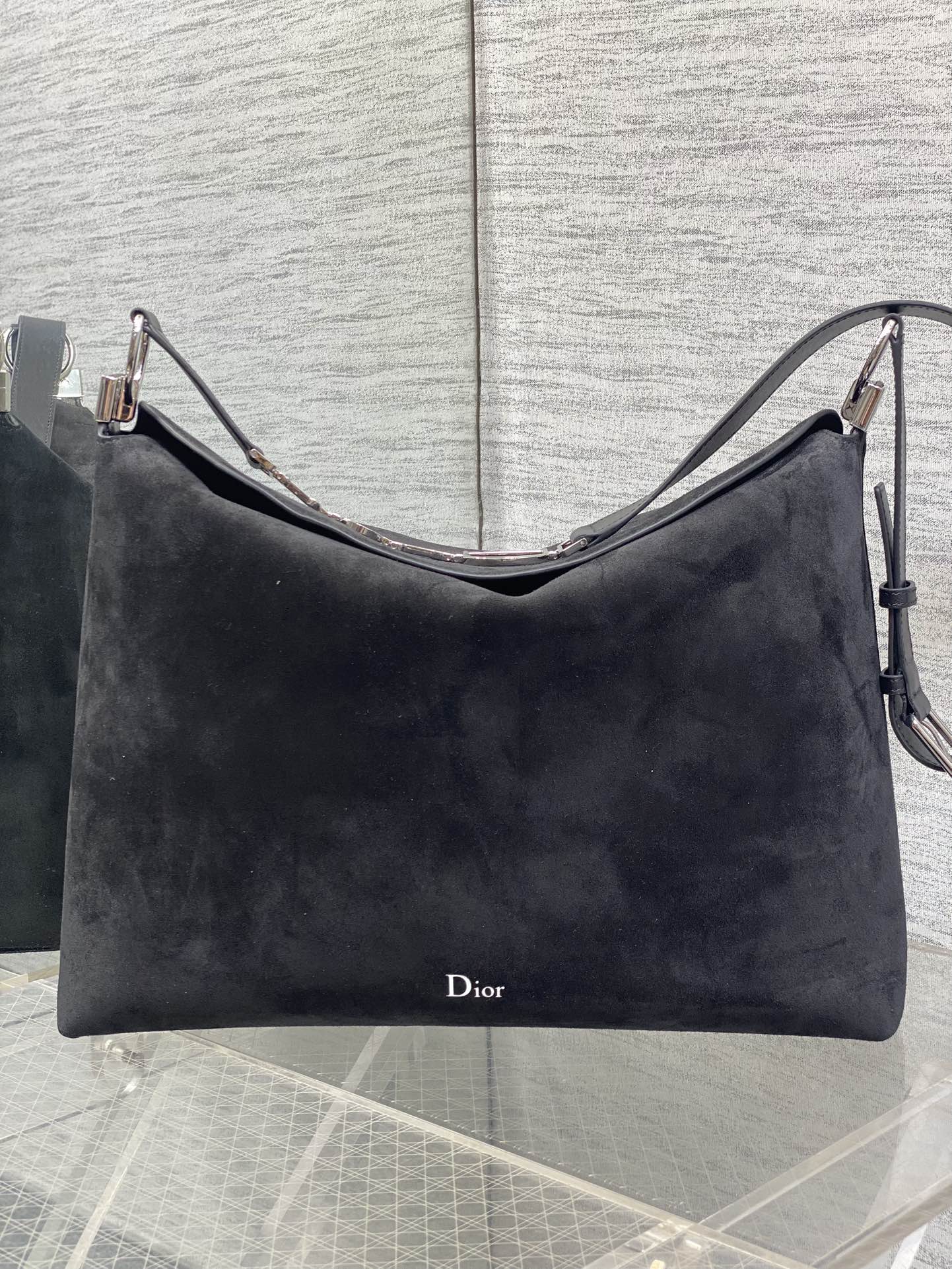 Diro 2026ss Chrustian Hobo Bag(Silver)-28*24*8CM/33*27*9CM/39*29*11CM