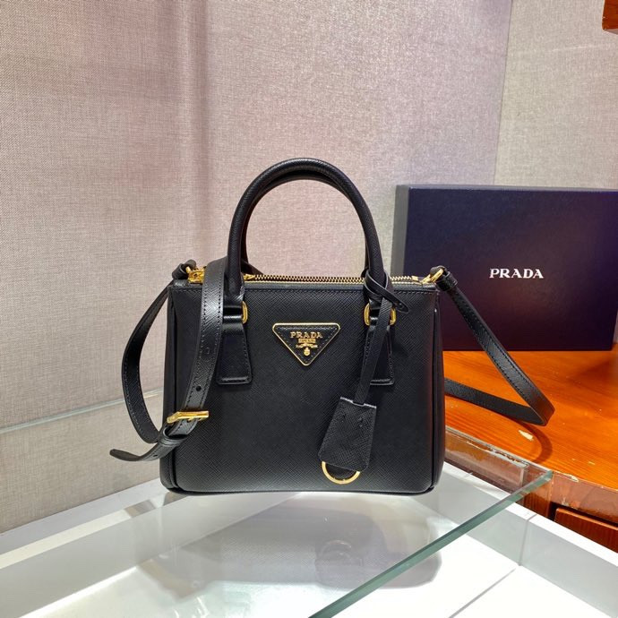 Pra*a borsa galleria small in saffiano 1ba906-20*15*9.5cm