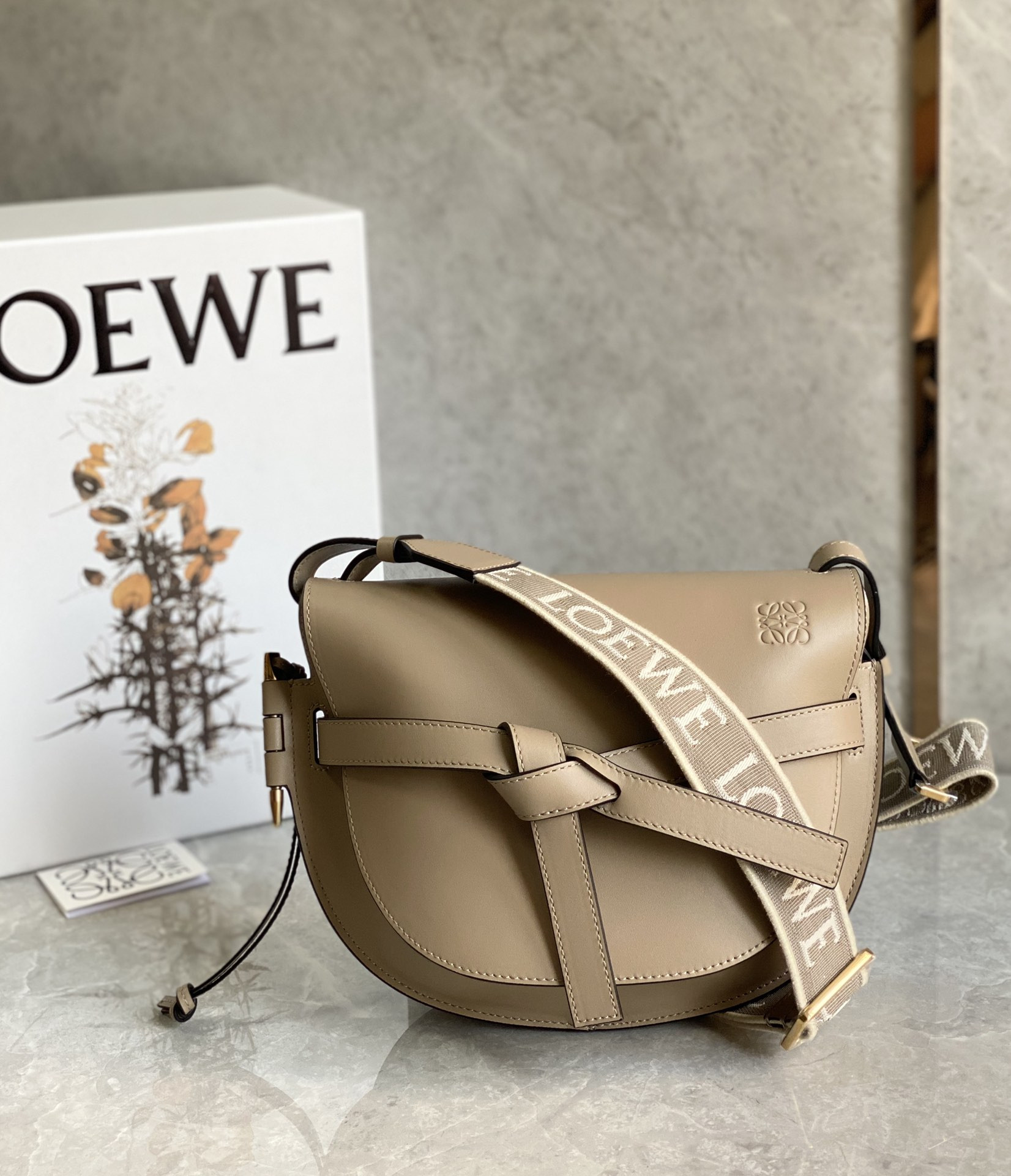 L0ew* puzzle gatedual bag-25*19*11.5cm