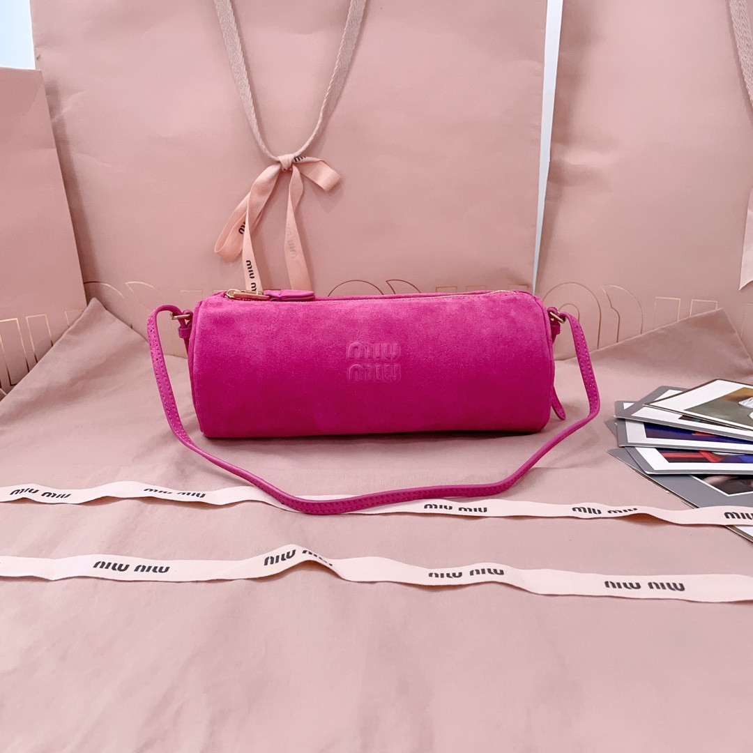 M1um1u suede pouch-22 x 9 x 9cm
