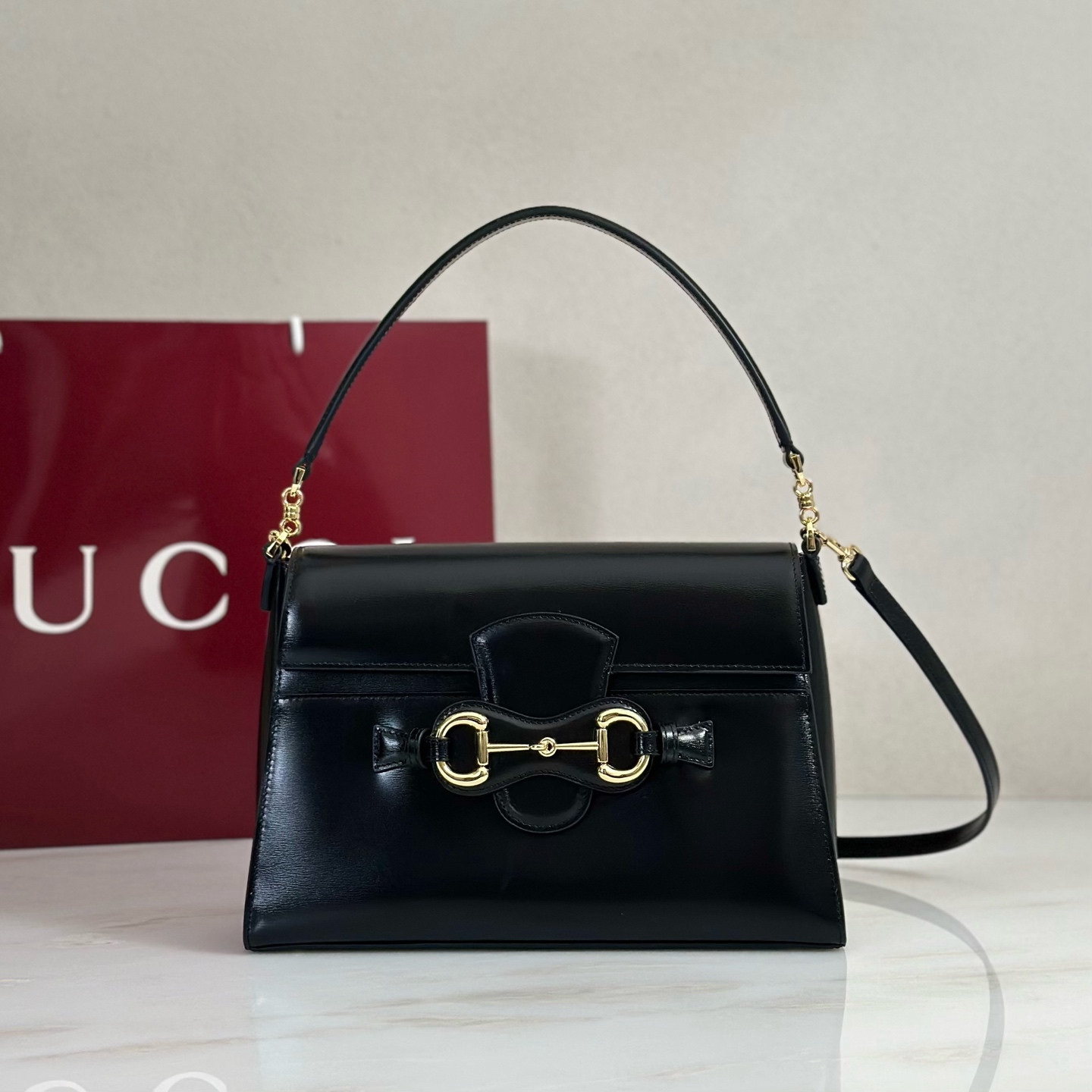 Guc*ci Medium Horsebit Duomo Bag-20*13.5*6CM