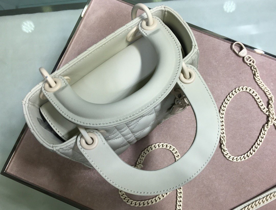 lady D*or with lambskin-17*15*8cm