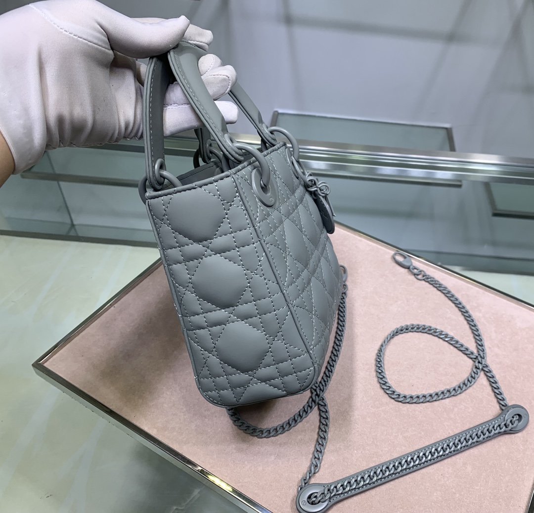lady D*or with lambskin-17*15*8cm
