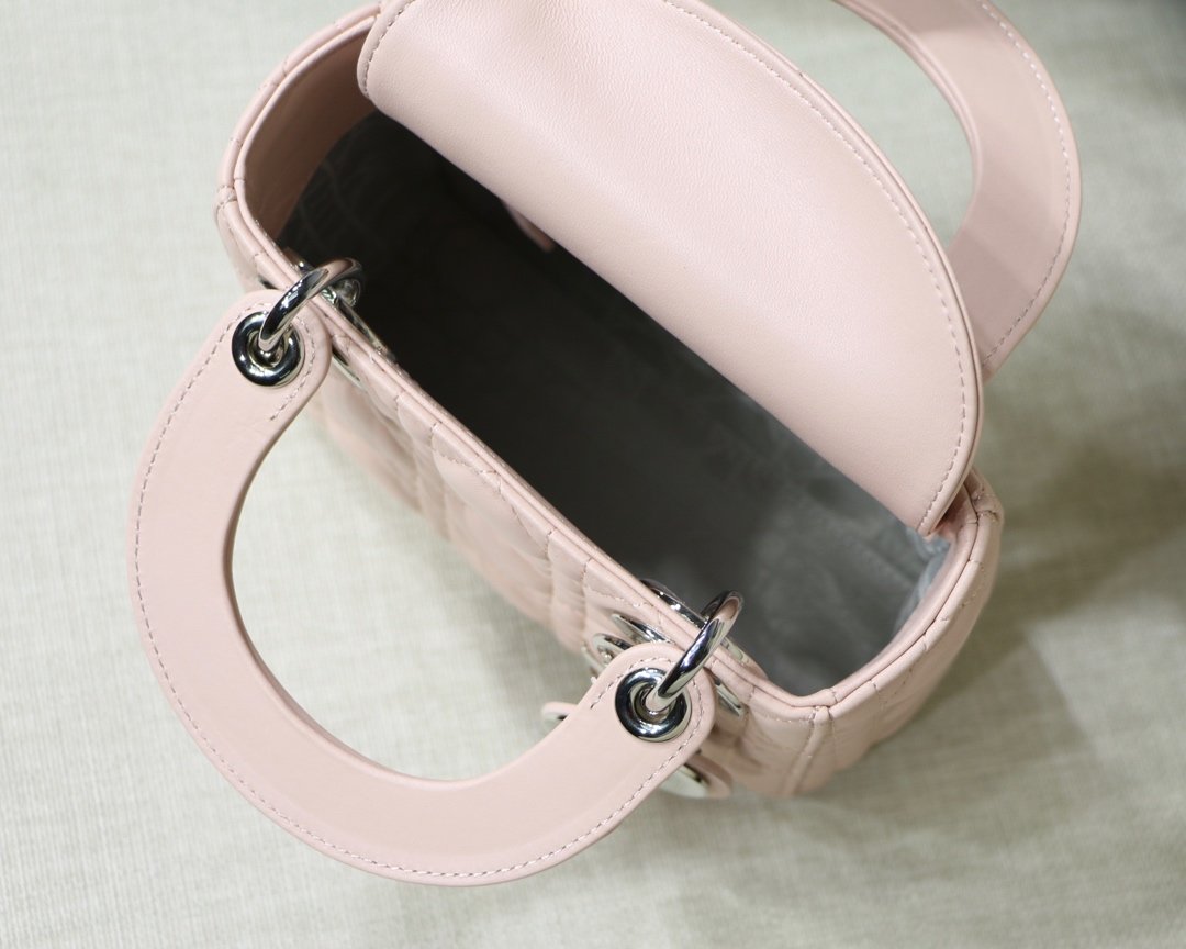 lady D*or with lambskin-17*15*8cm