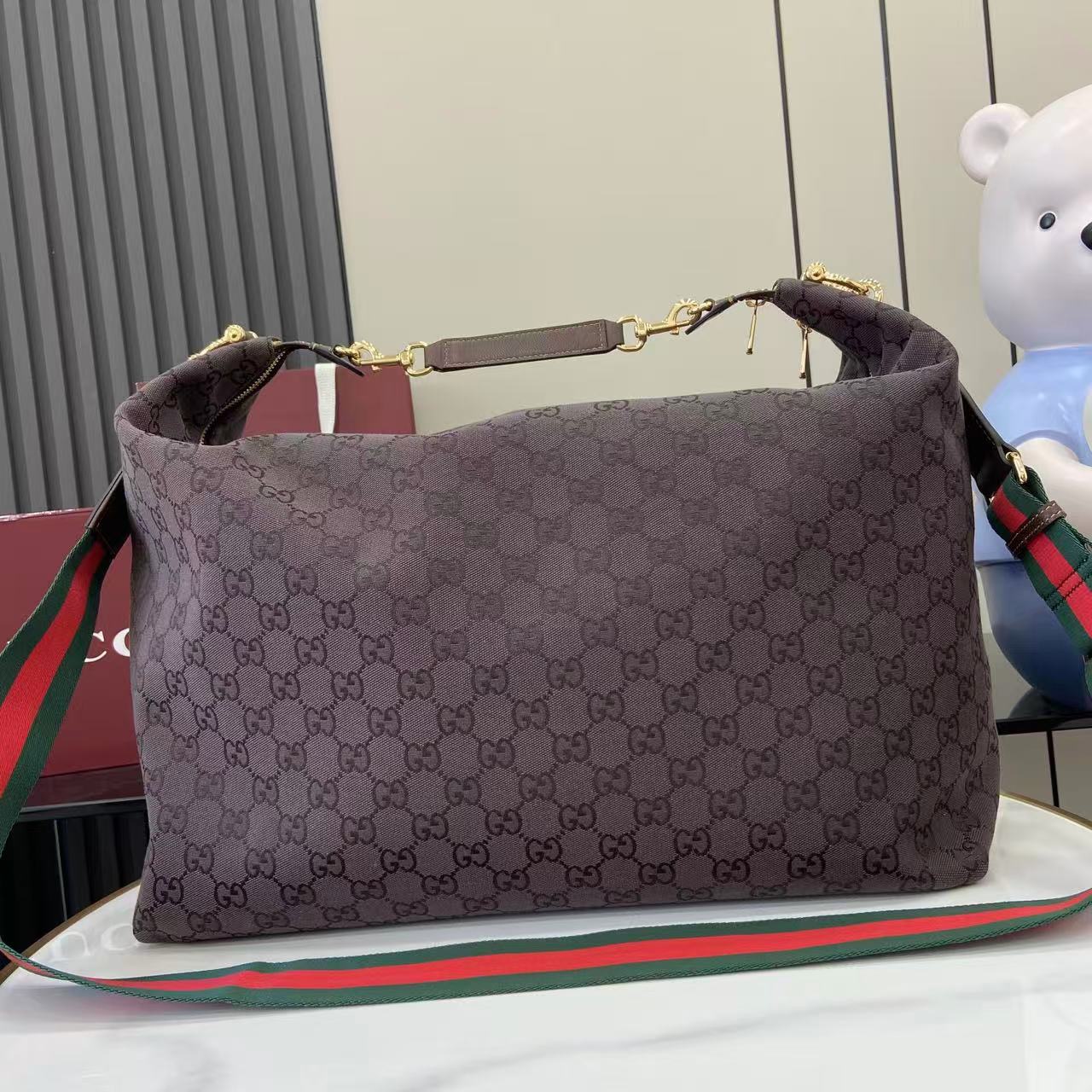 Guc*ci Brera GG Canvas Large Shoulder Bag-46*29*20.5CM