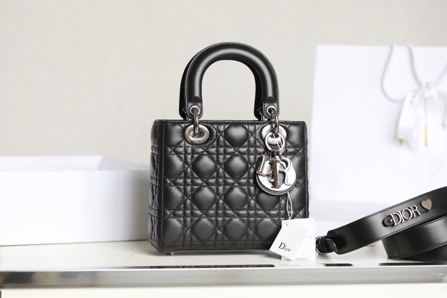 Diro Lady D10r My ABCD10r Bag Black Cannage Lambskin-20*16.5*8CM