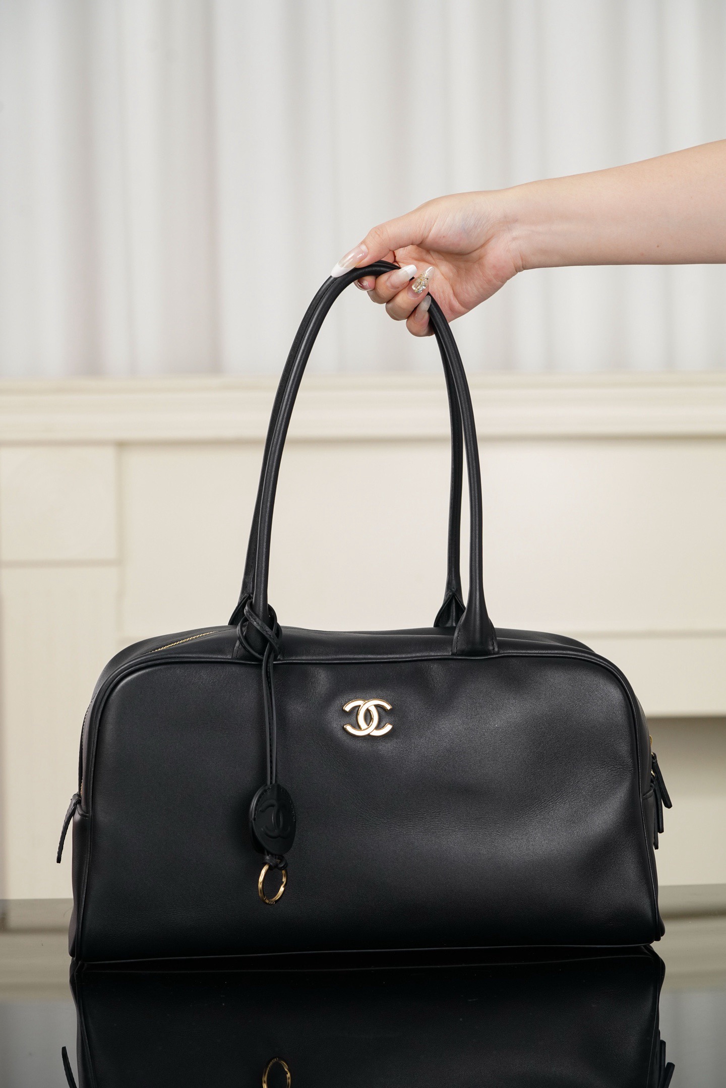 Ch@nel Bowling Bag-19*35.5*12.5CM