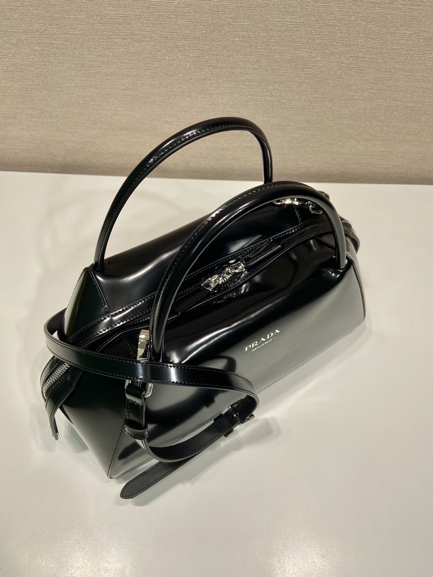 Pra*a 1ba365 bowling bag-31*16*13.5cm