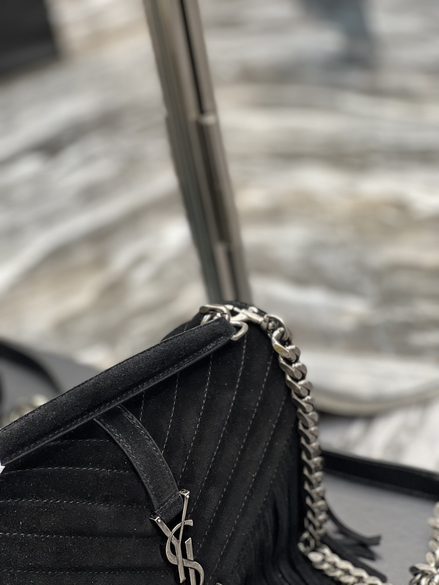 YS L Monogram College Bag-24*17*7CM