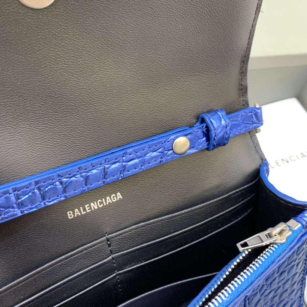 Ba*len*cia*ga hourglass wallet on chain-19*4*12cm