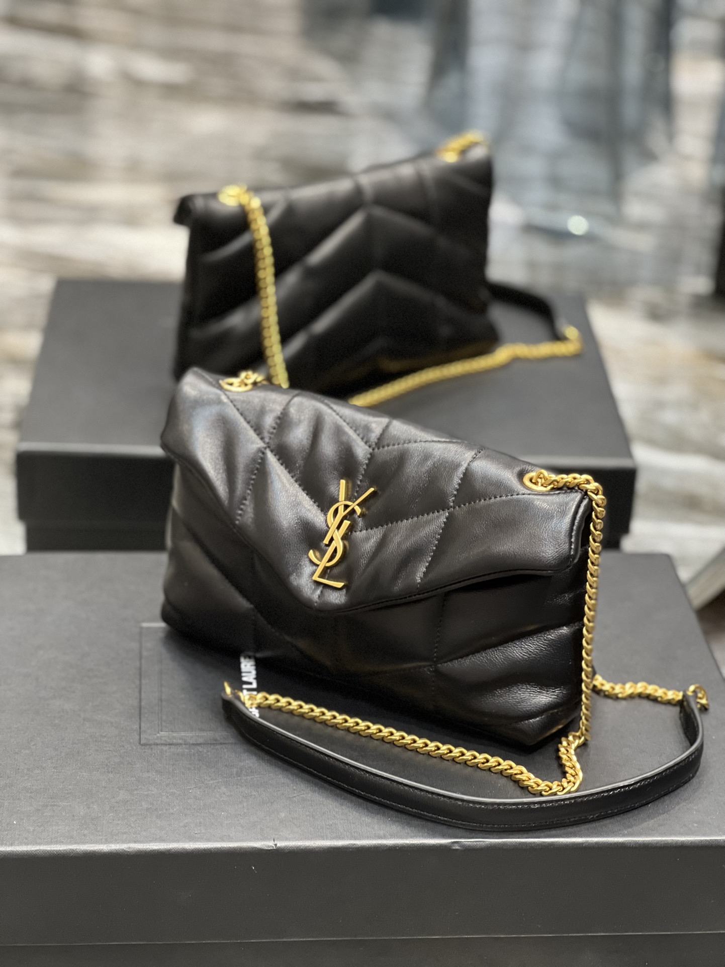 Y*L loulou puffer-lambskin leather