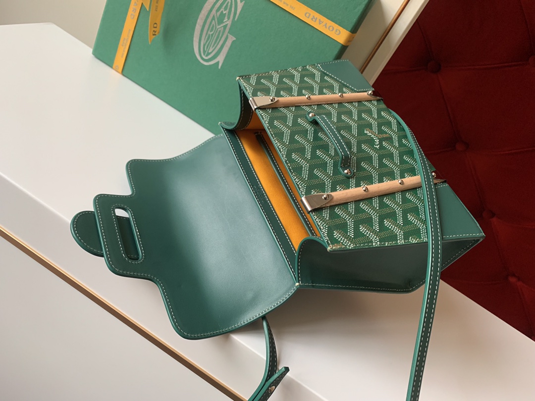 Go*ard coated canvas and leather saigon top handle bag-21cm