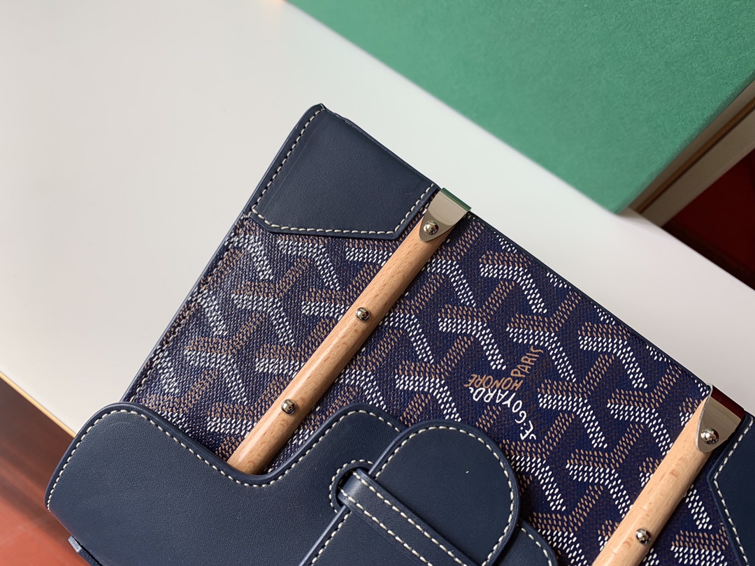 Go*ard coated canvas and leather saigon top handle bag-21cm