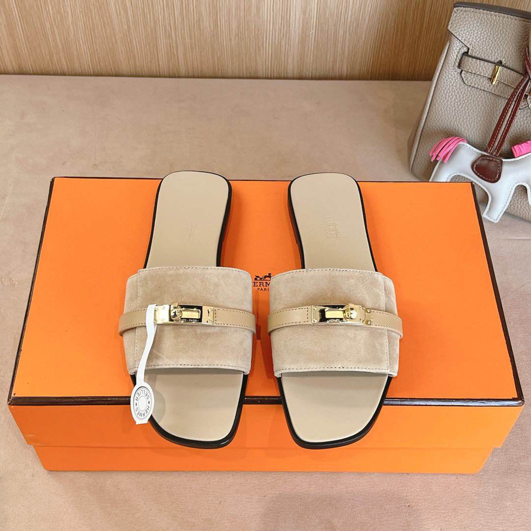 H**me5 giulia sandals goat suede