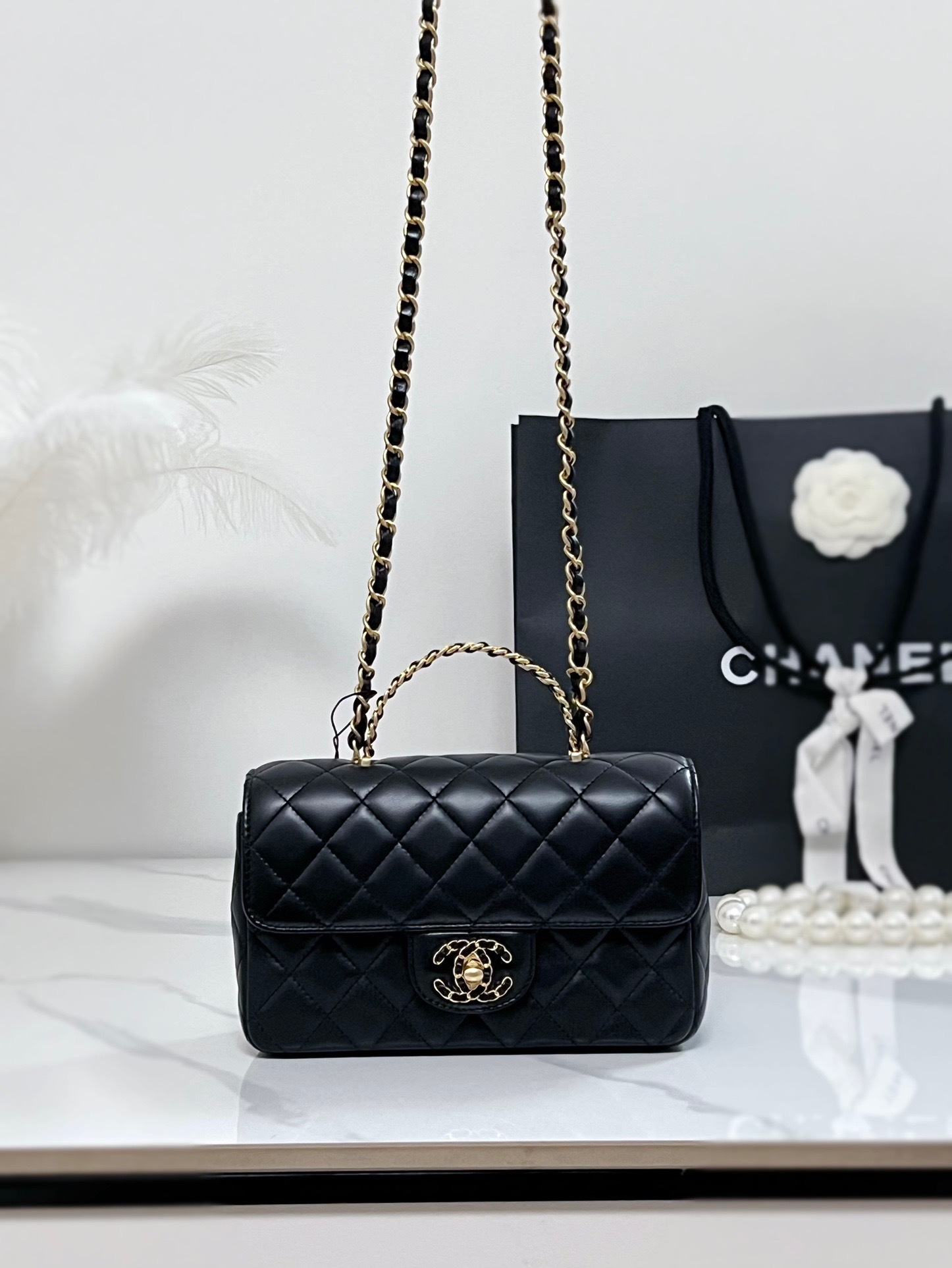 Ch@nel Flap Bag-12.5*20*6.5CM
