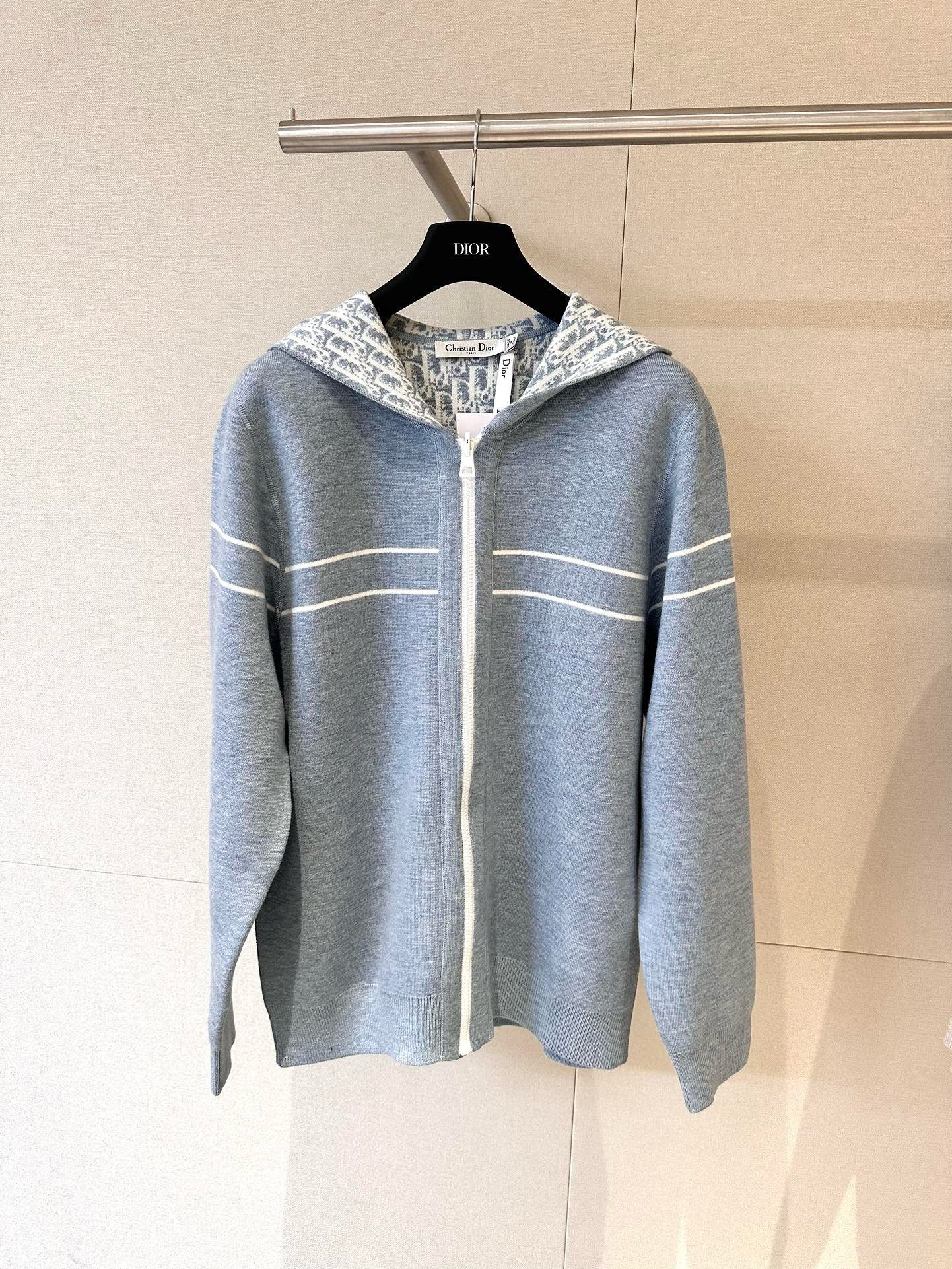 Di*r Reversible Hooded Cardigan
