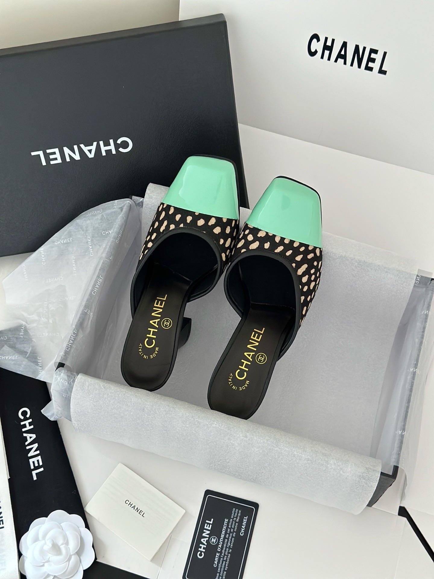 Cha*el Mules - Lambskin & Patent-8CM