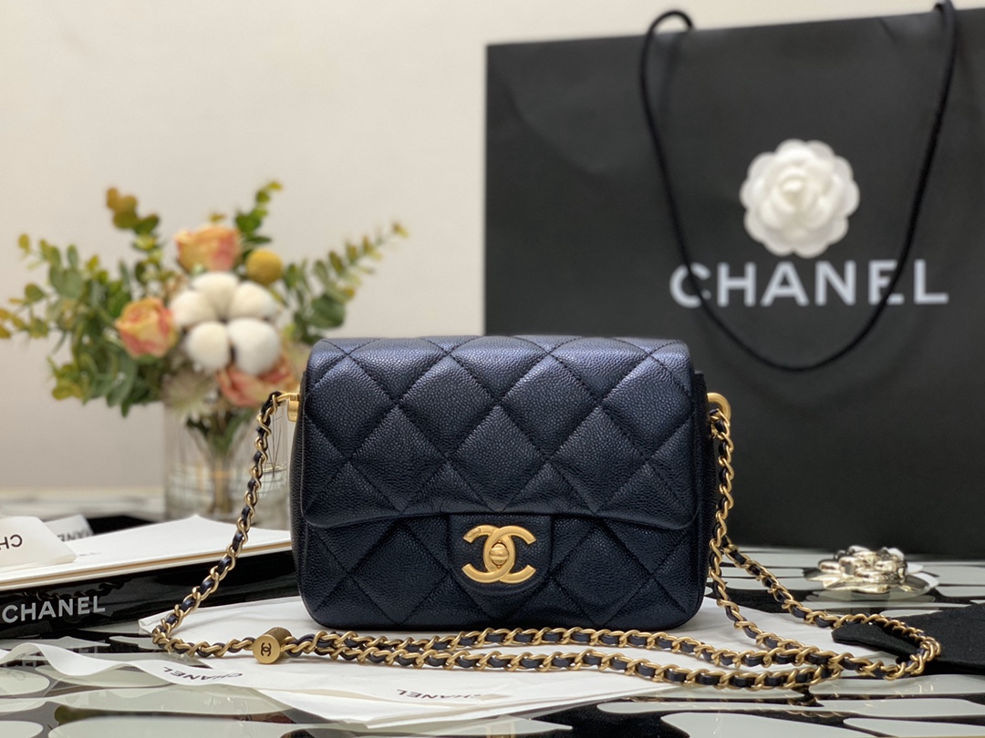Ch@nel Flap Bag-13*19*6CM