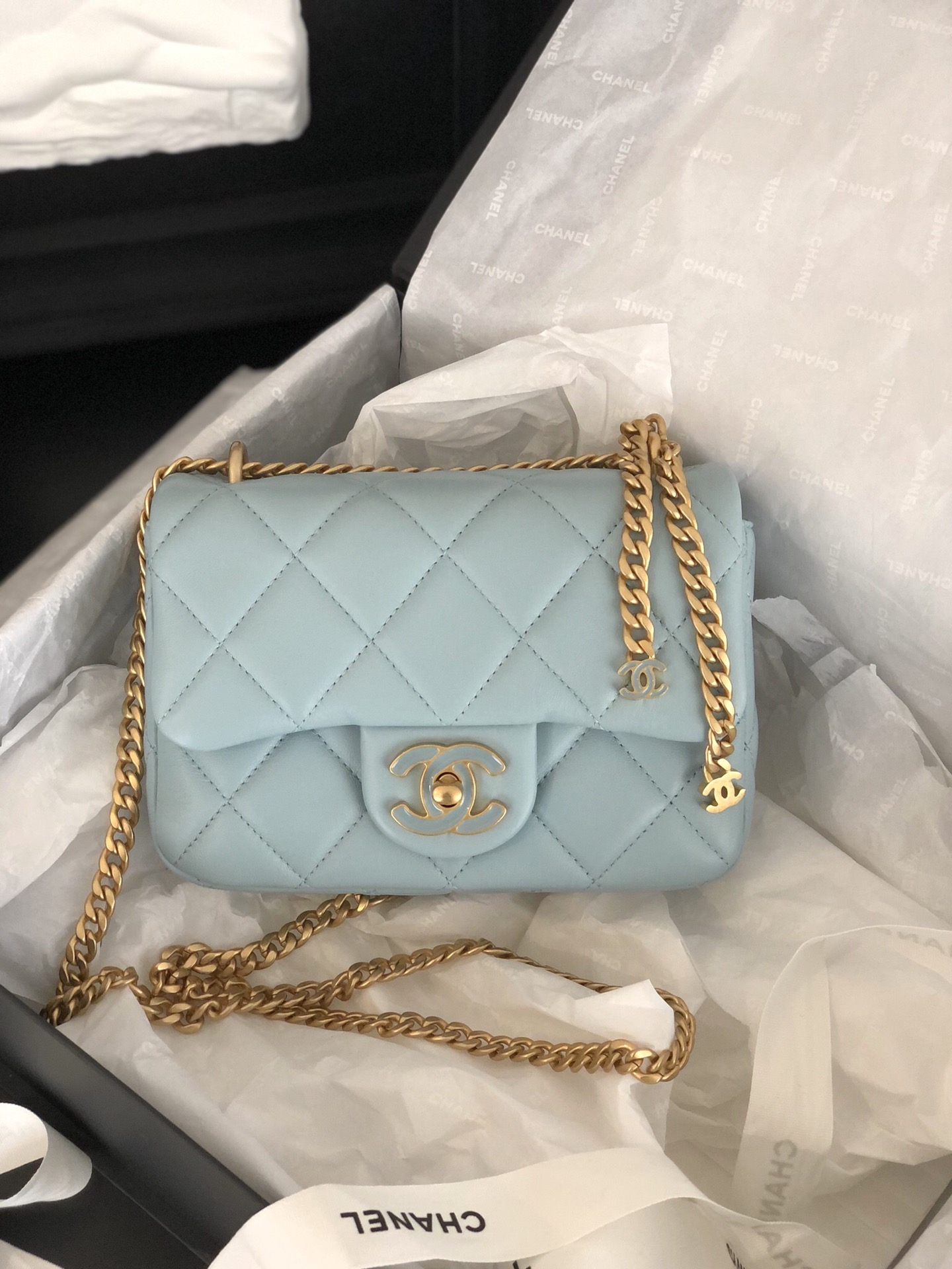 Ch@nel Flap Bag-18×12×5CM