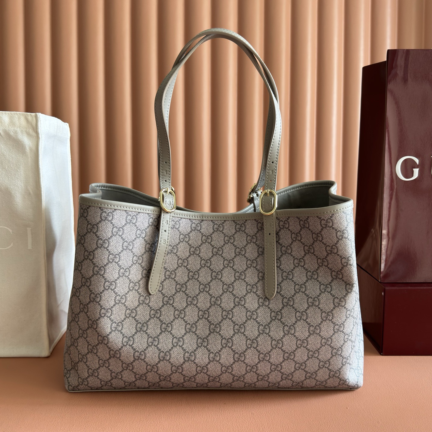 Guc*ci GG Emblem Bag-38*25*15CM