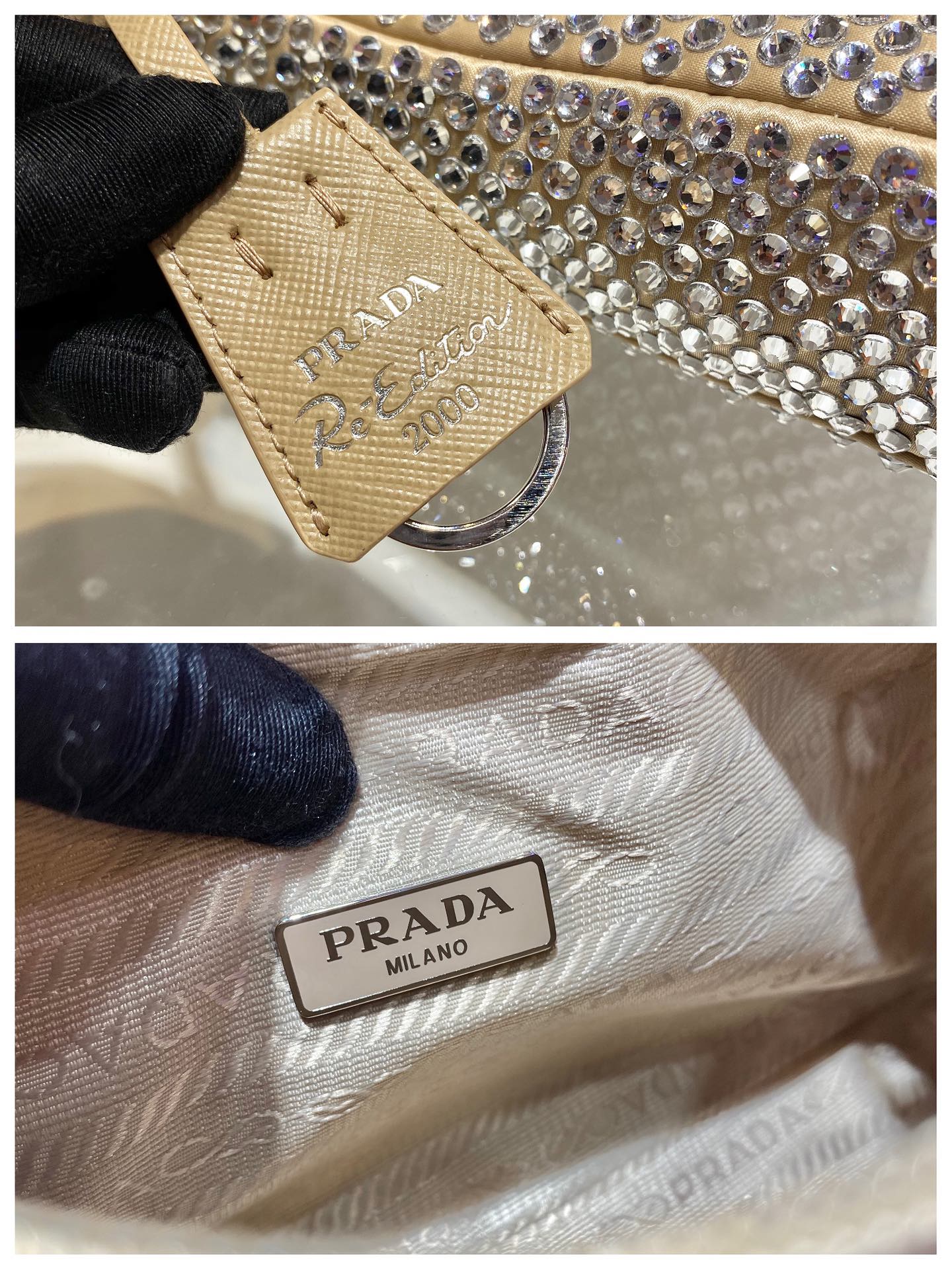 Pra*a nylon 1ne515 hobo bag-23*14*5cm