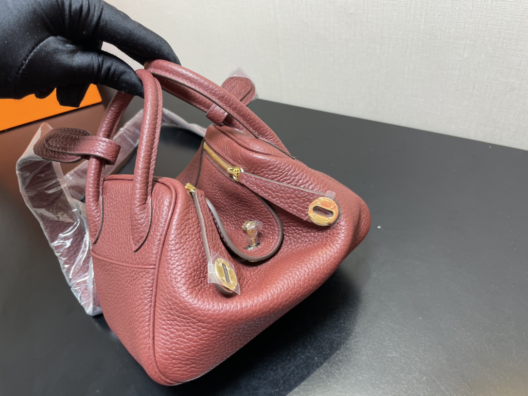 H**mes lindy 19-togo leather-19cm