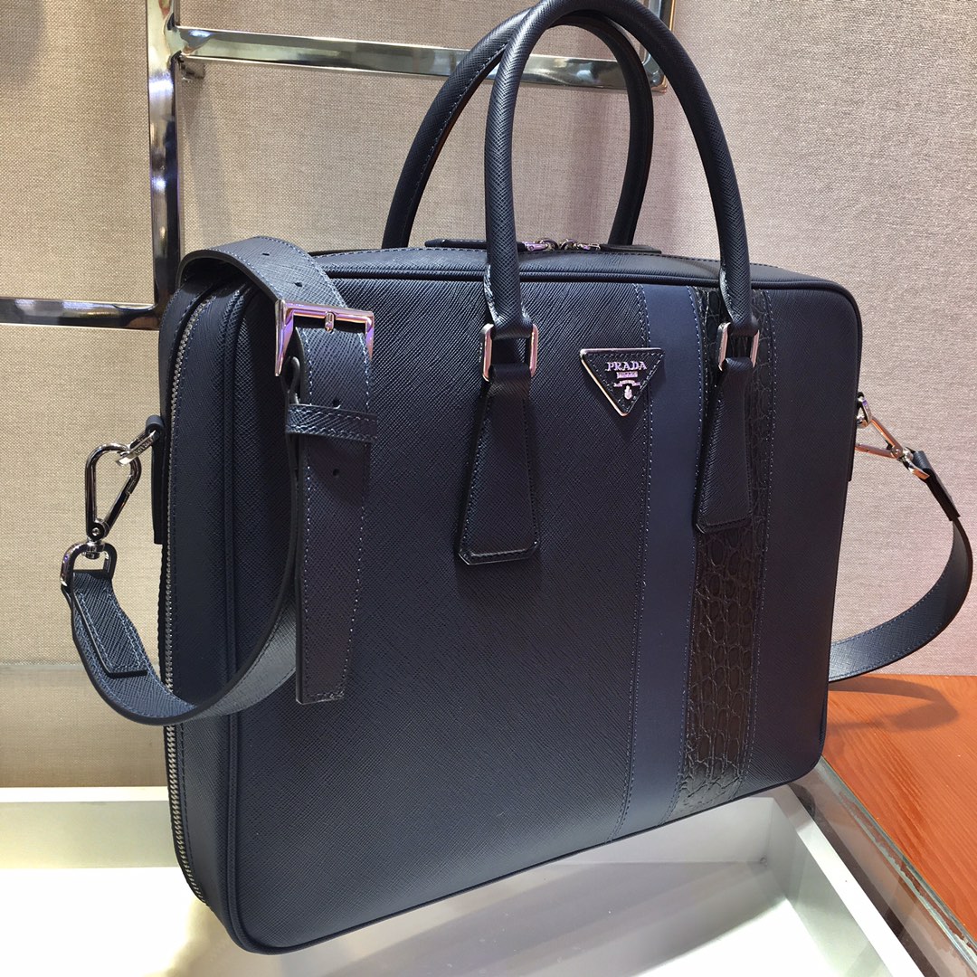 Pra*a saffiano top handlebag-2ve011d-36*28*6.5cm