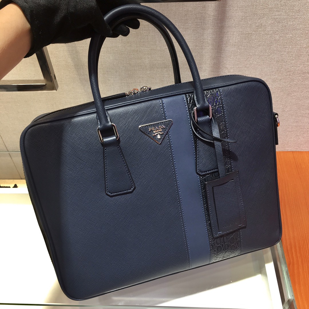 Pra*a saffiano top handlebag-2ve011d-36*28*6.5cm