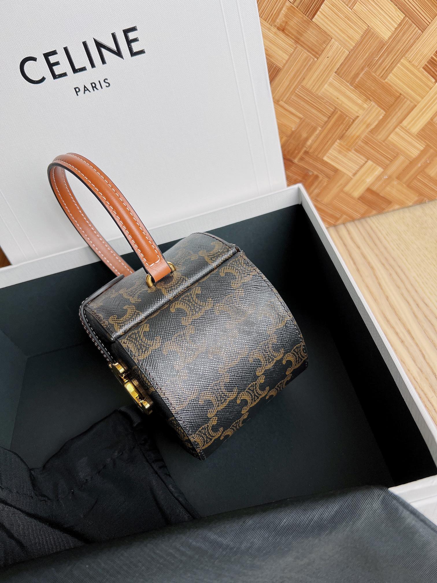 Ce**e cubic box bag-12.5×11.5×9cm