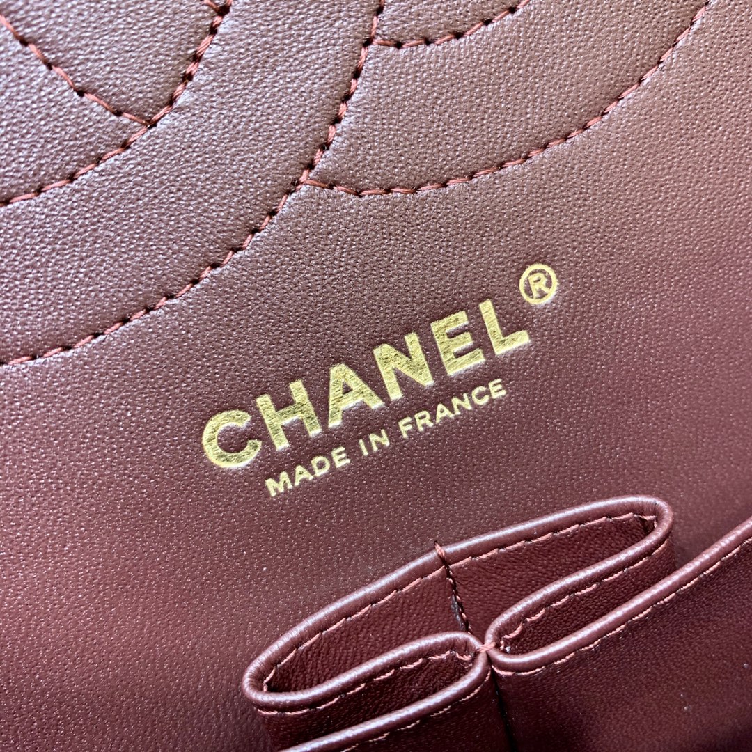 Ch@nel Flap Bag-Cavir Leather-Gold-30CM