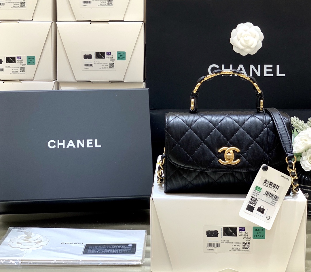 Ch@nel Top Handbags-AS2477-19.5x12.5x7CM