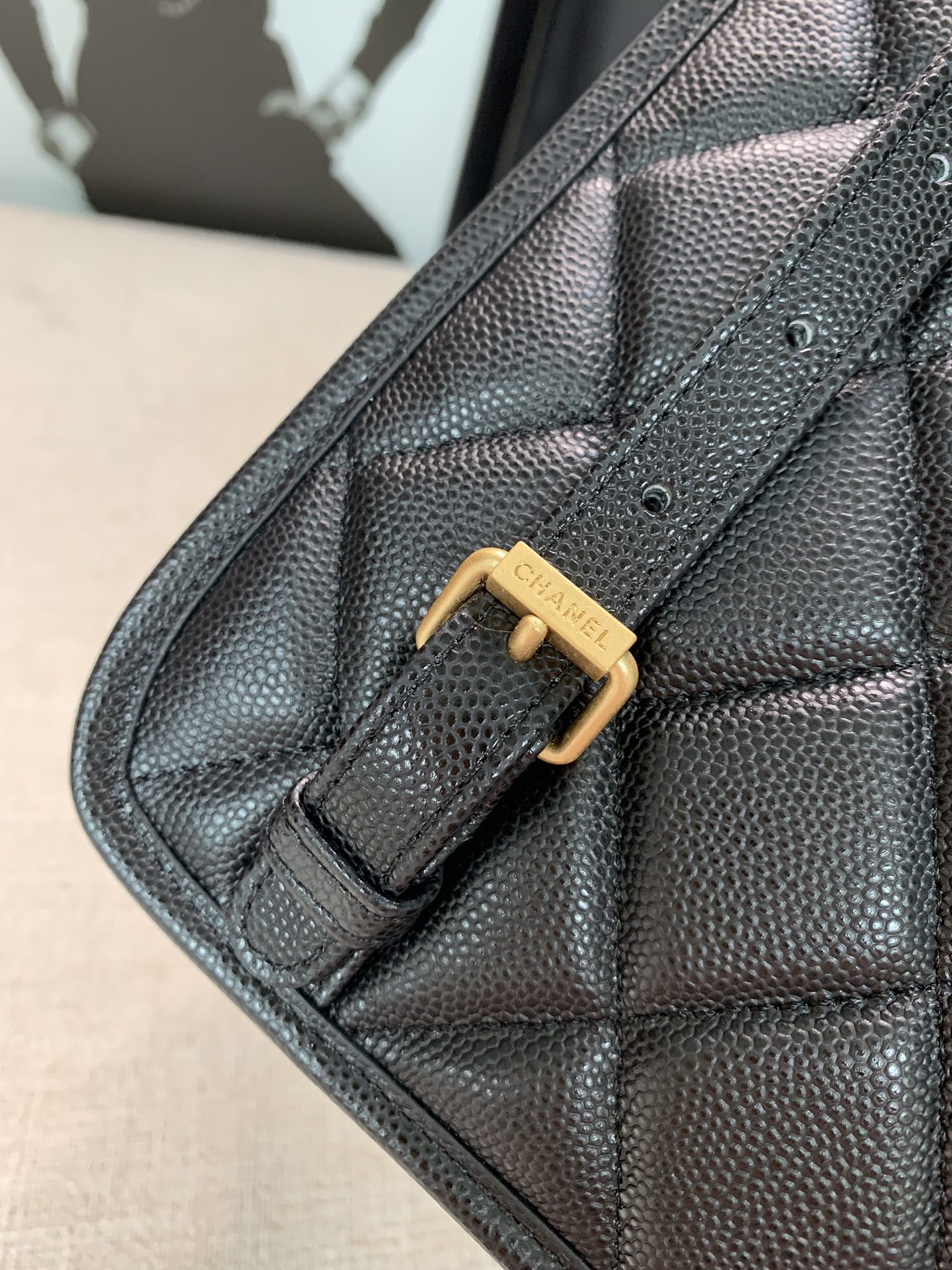 Ch@nel Caviar Leather Briefcaseg-31.5*31*9CM