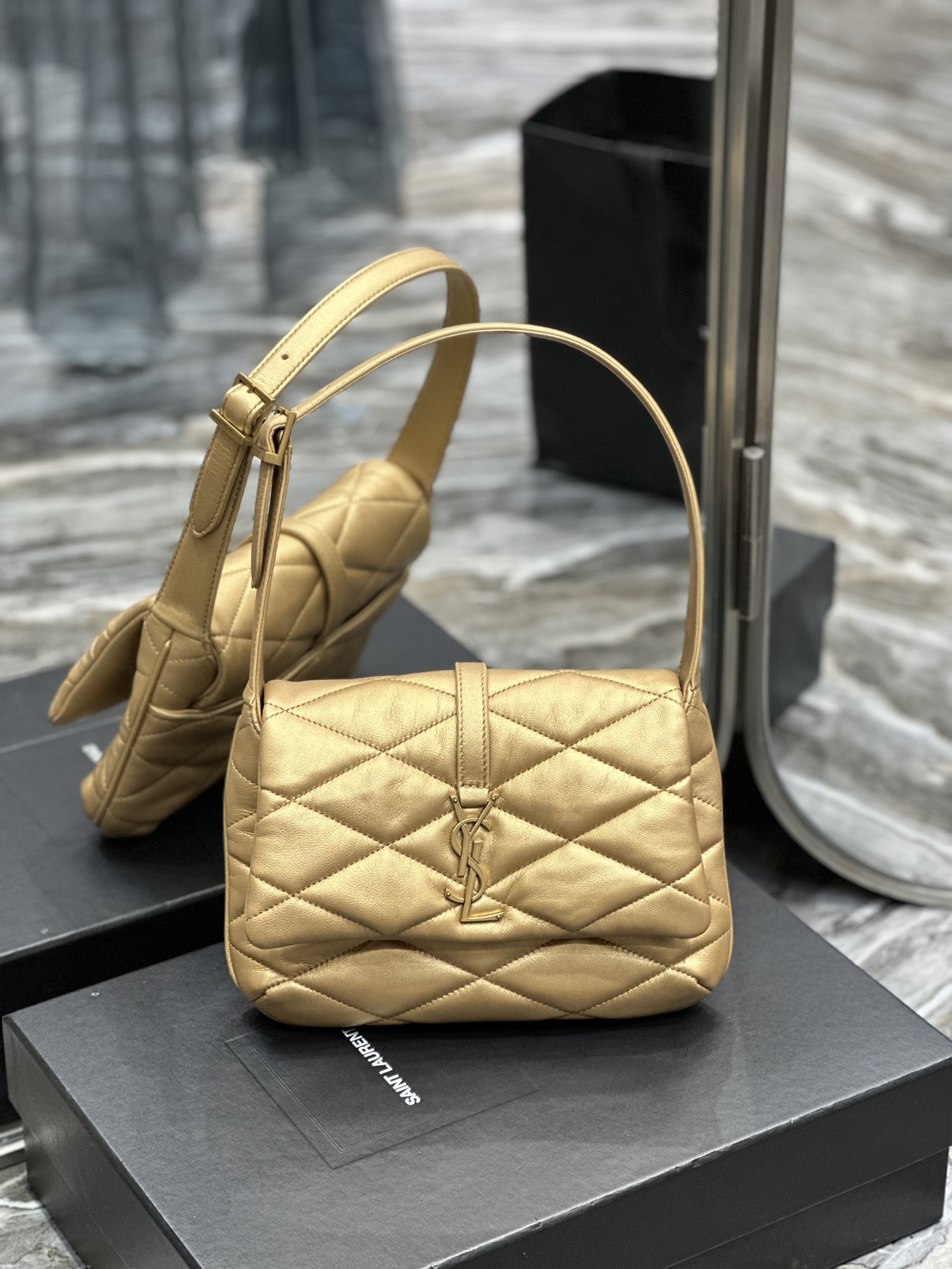 Y*L le5a7 vintage bag-24×18×5.5cm