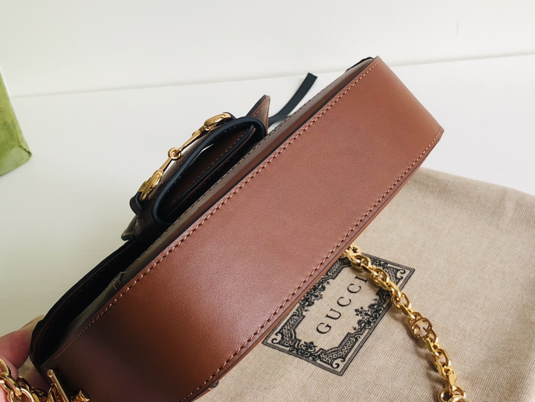 G*u*i 1955 horsebit shoulder bag-20.6*14.4*5.1cm