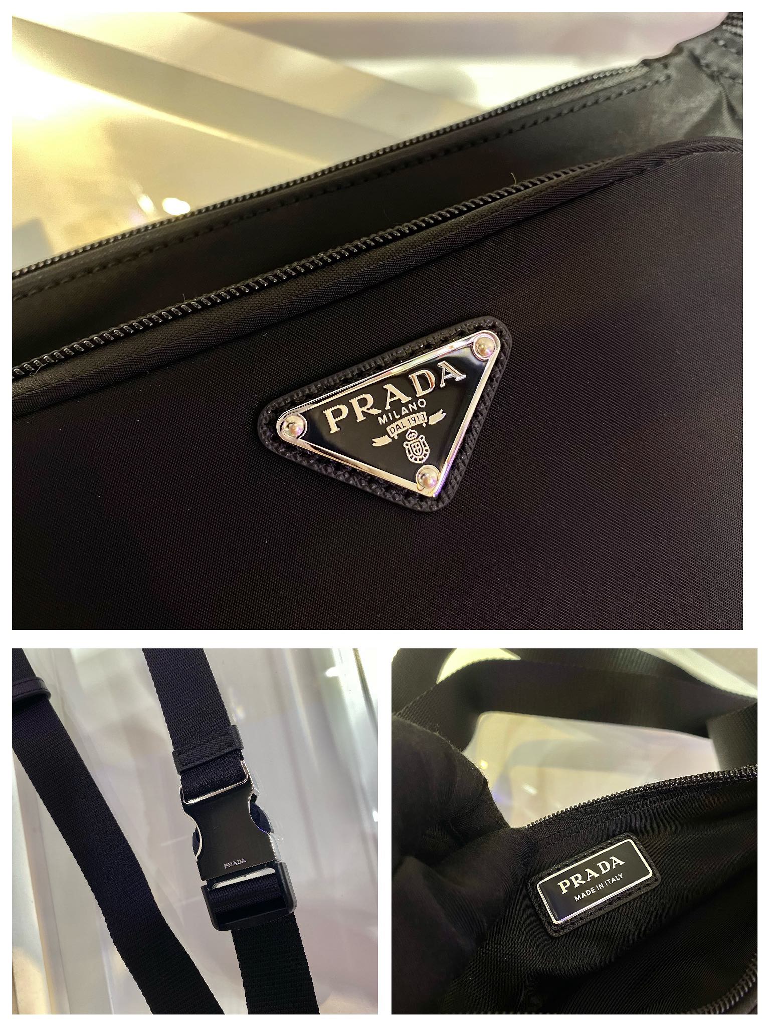 Pra*a 2vh128 waist bag -19*13*2.5cm