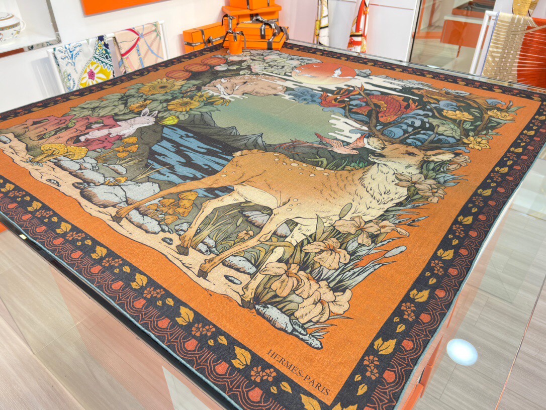 H**mes shawls-140*140cm