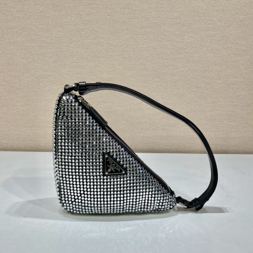 Pra*a triangle handbags lnq044-26*15*5.5cm