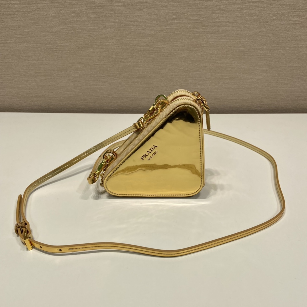 Pra*a 1nr015 double triangle bag -15*10*5cm