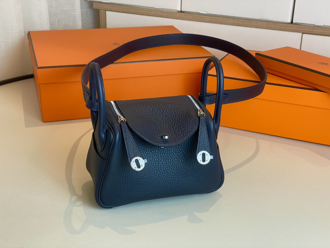H**mes lindy 19-togo leather-19cm