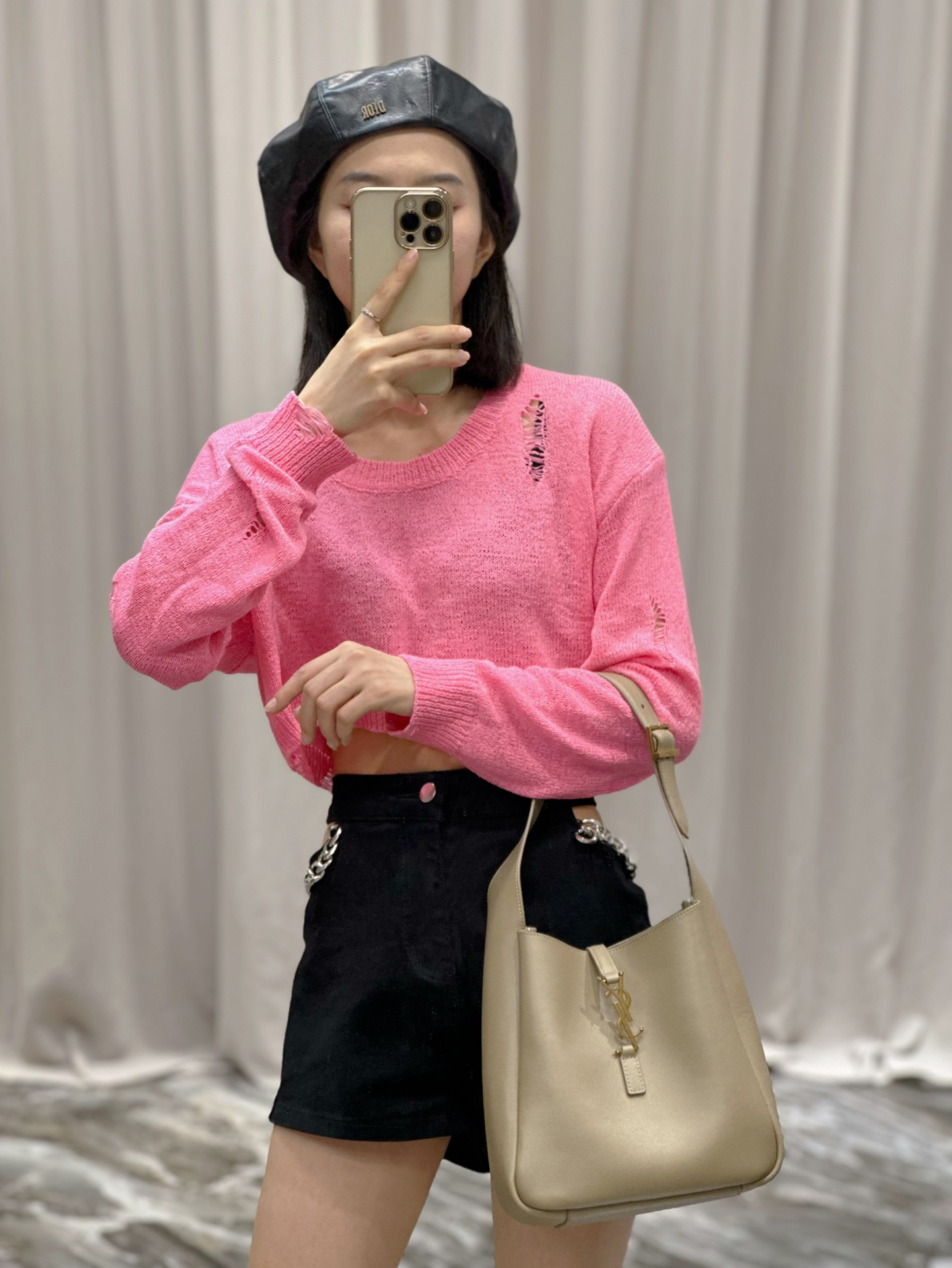 Y*L le5a7 vintage bag-23×22×8.5cm
