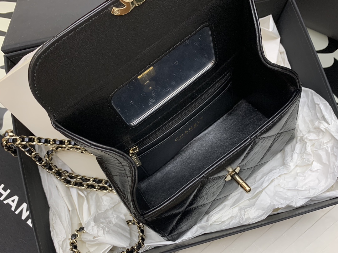 Ch@nel Vintage Box Bag-10.5*17*8CM