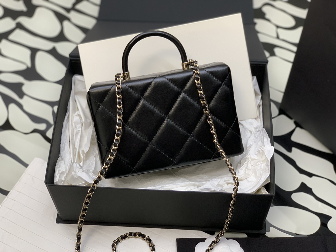Ch@nel Vintage Box Bag-10.5*22*9CM