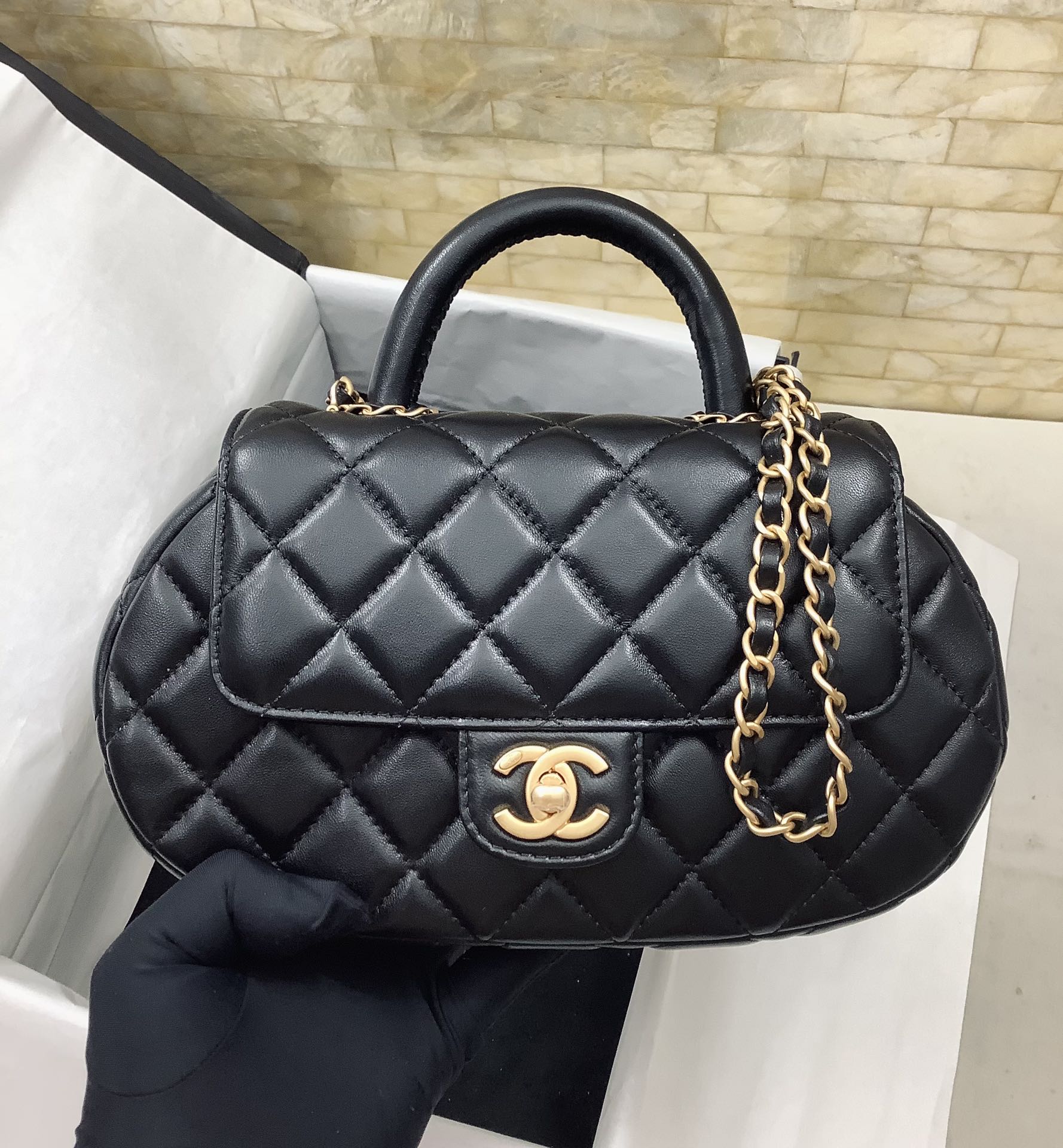 Ch@nel 2024SS Grip Mini Bag-13.5*23.5*5.5CM
