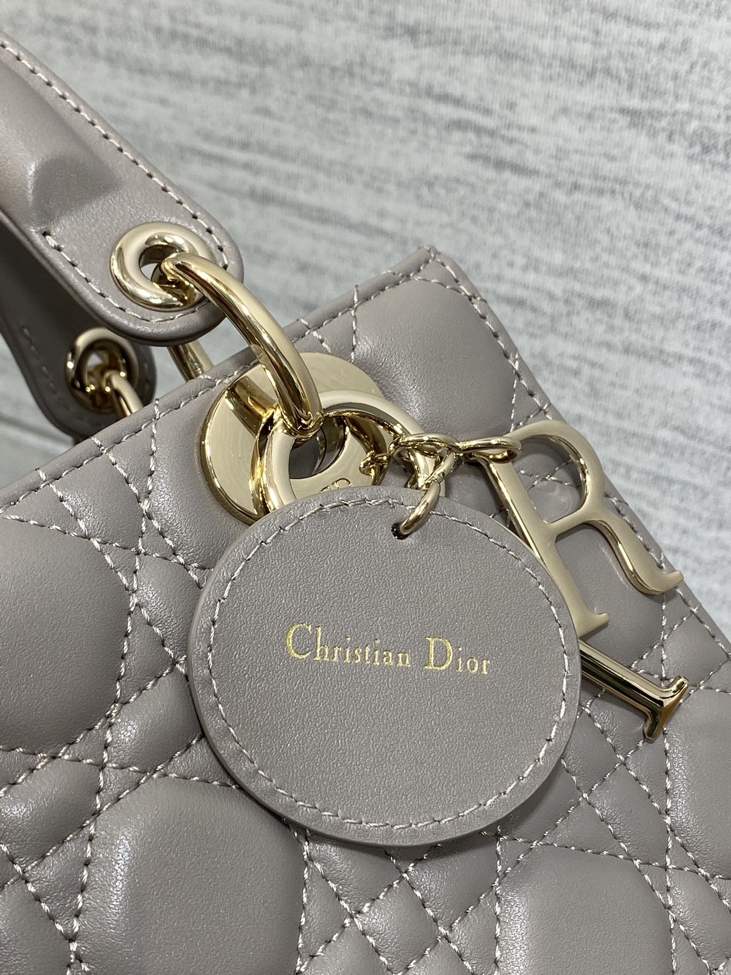 lady D*or bag-gold hardware-20*16.5*8cm