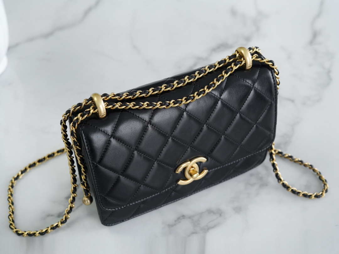 Ch@nel Flap Bag-14.5*22*8CM
