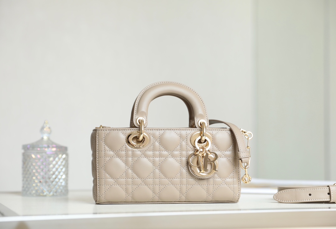 D*or d-joy bag(beige color)-22.5*6*11.5cm