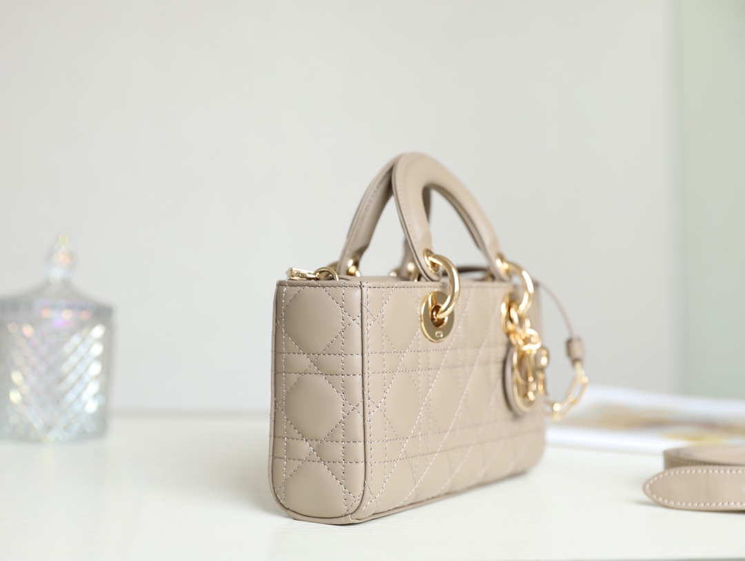 D*or d-joy bag(beige color)-22.5*6*11.5cm